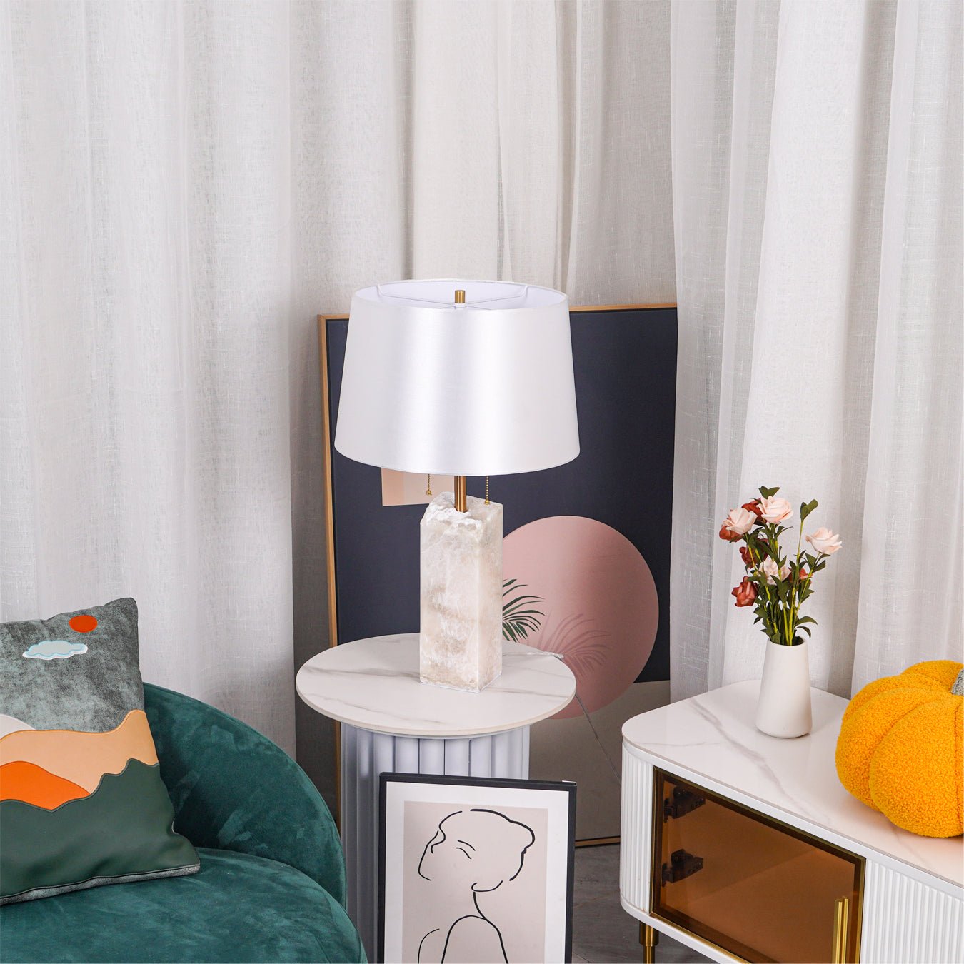 Gaveth Minimalist Alabaster Table Lamp
