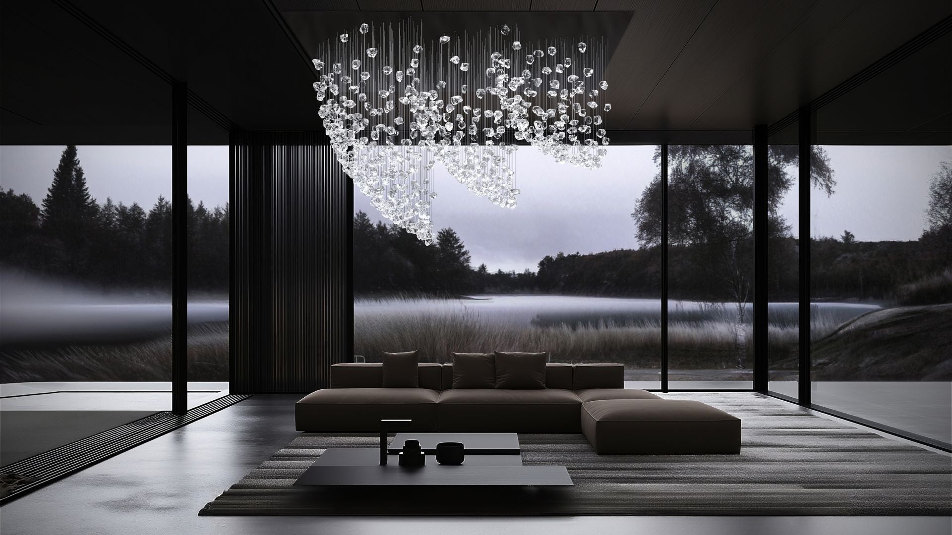Elmsley Raw Crystal Chandelier