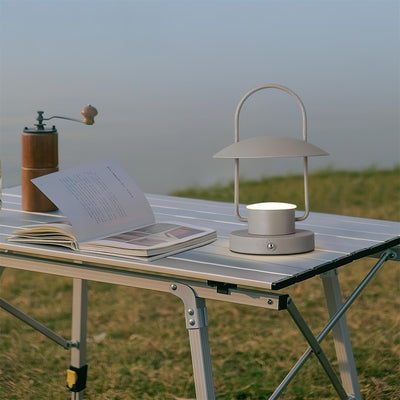 Solaran Gray Contemporary Table Lamp