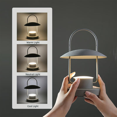 Solaran Gray Contemporary Table Lamp