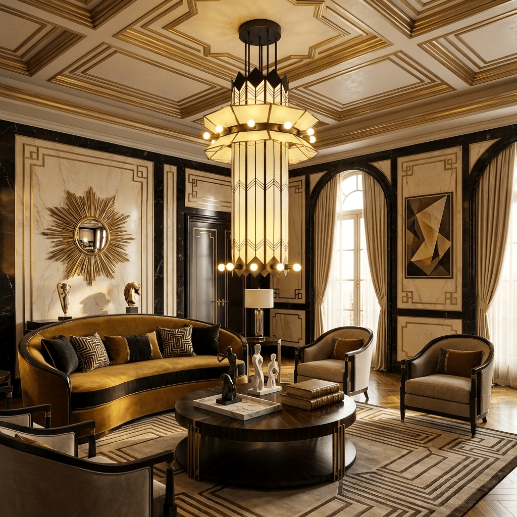 Elvior Art Deco Pendant Chandelier