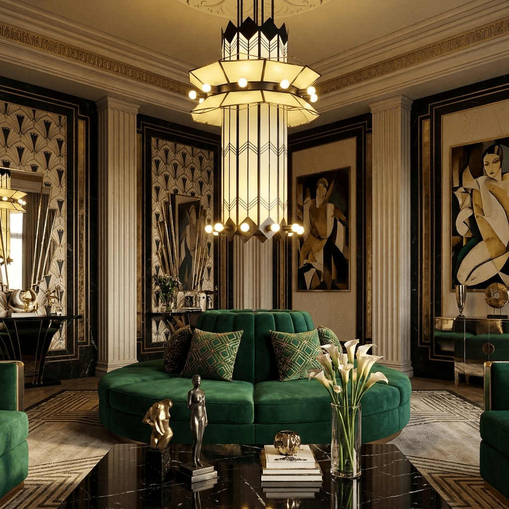 Elvior Art Deco Pendant Chandelier