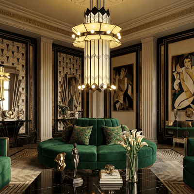 Elvior Art Deco Pendant Chandelier