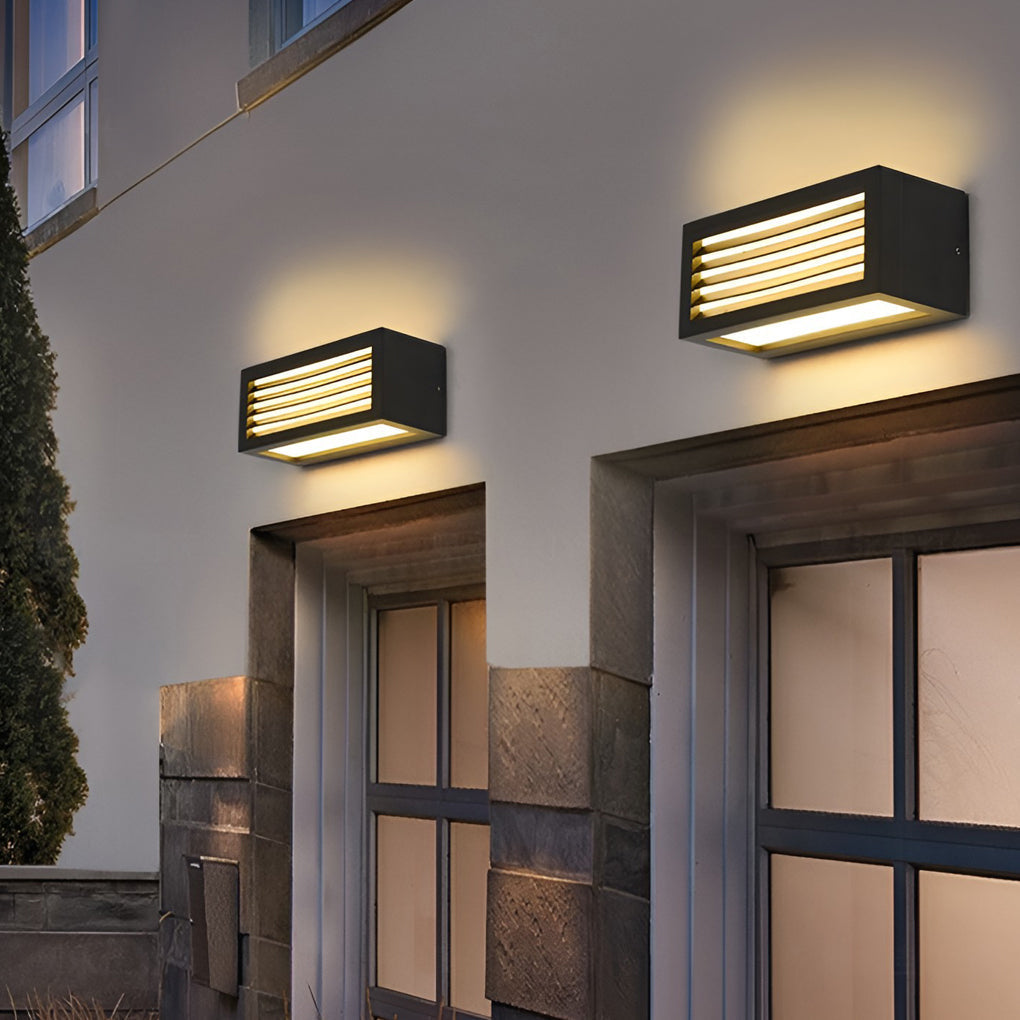 Trina Rectangle Modern Metal Outdoor Wall Sconces