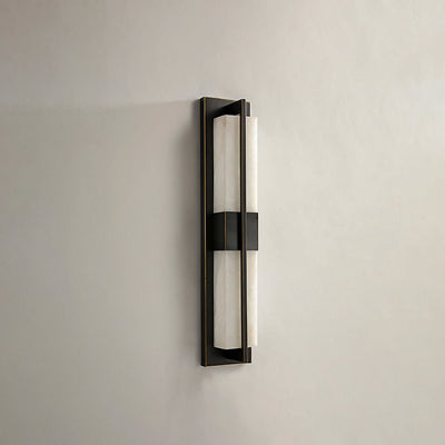 Laxor Alabaster Brass Wall Light