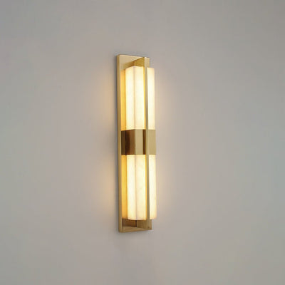 Laxor Alabaster Brass Wall Light