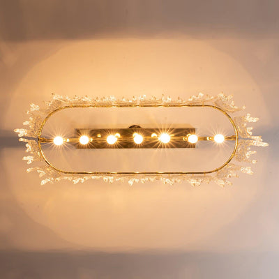 Cathaa Postmodern Luxury Rectangular Icicle Glass Crystal Chandelier
