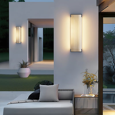 Elaerielle Unique Rectangular Solar Outdoor Wall Light
