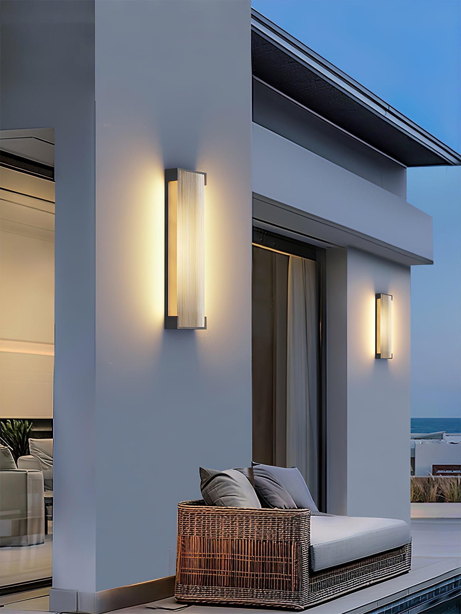 Elaerielle Unique Rectangular Solar Outdoor Wall Light