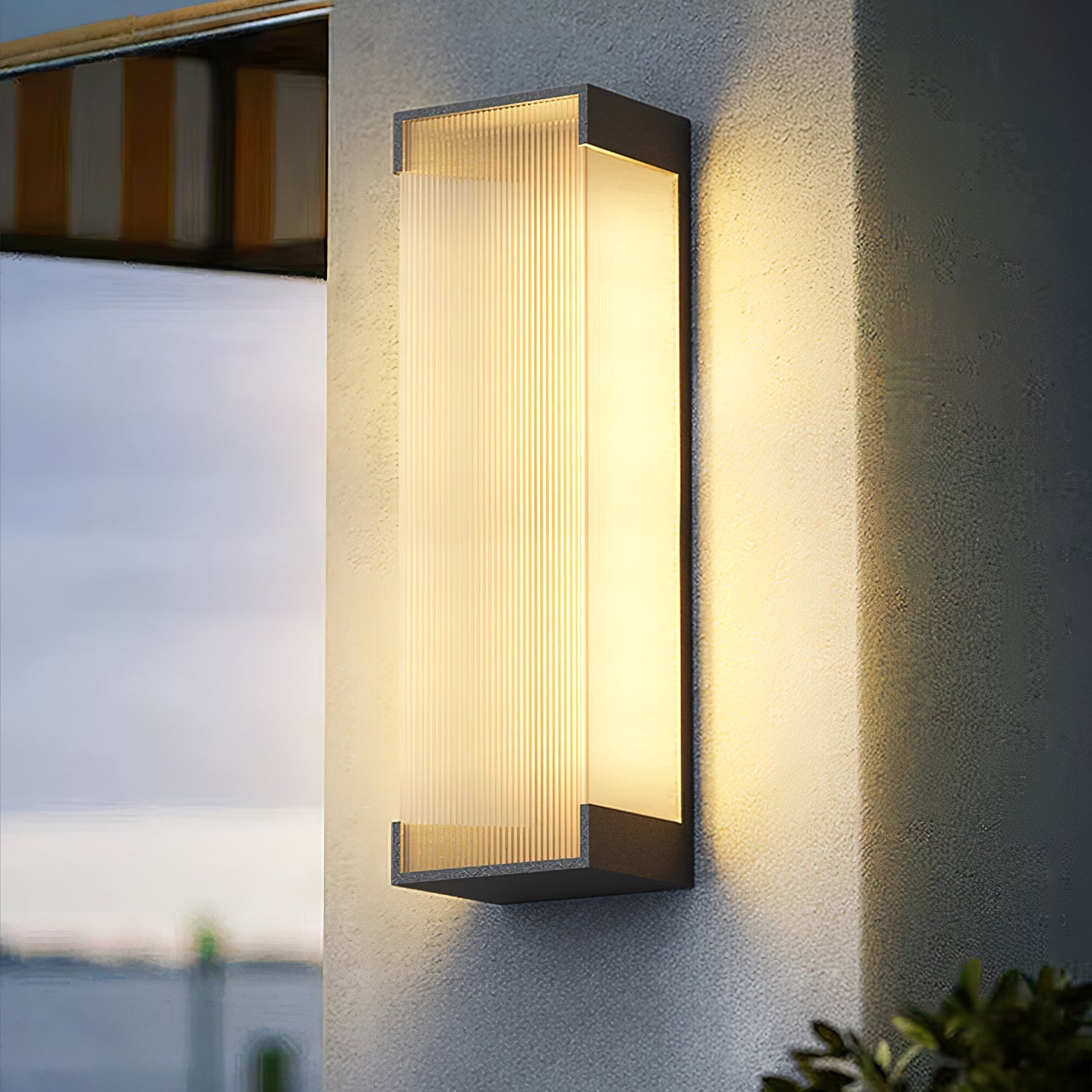 Elaerielle Unique Rectangular Solar Outdoor Wall Light
