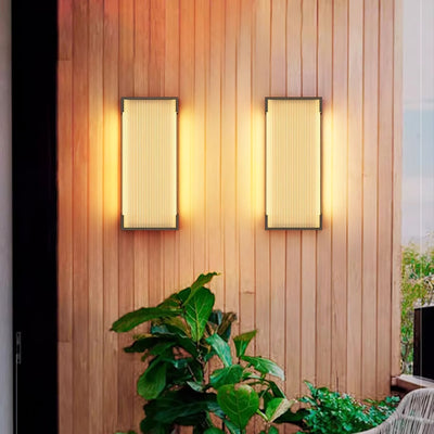 Elaerielle Unique Rectangular Solar Outdoor Wall Light