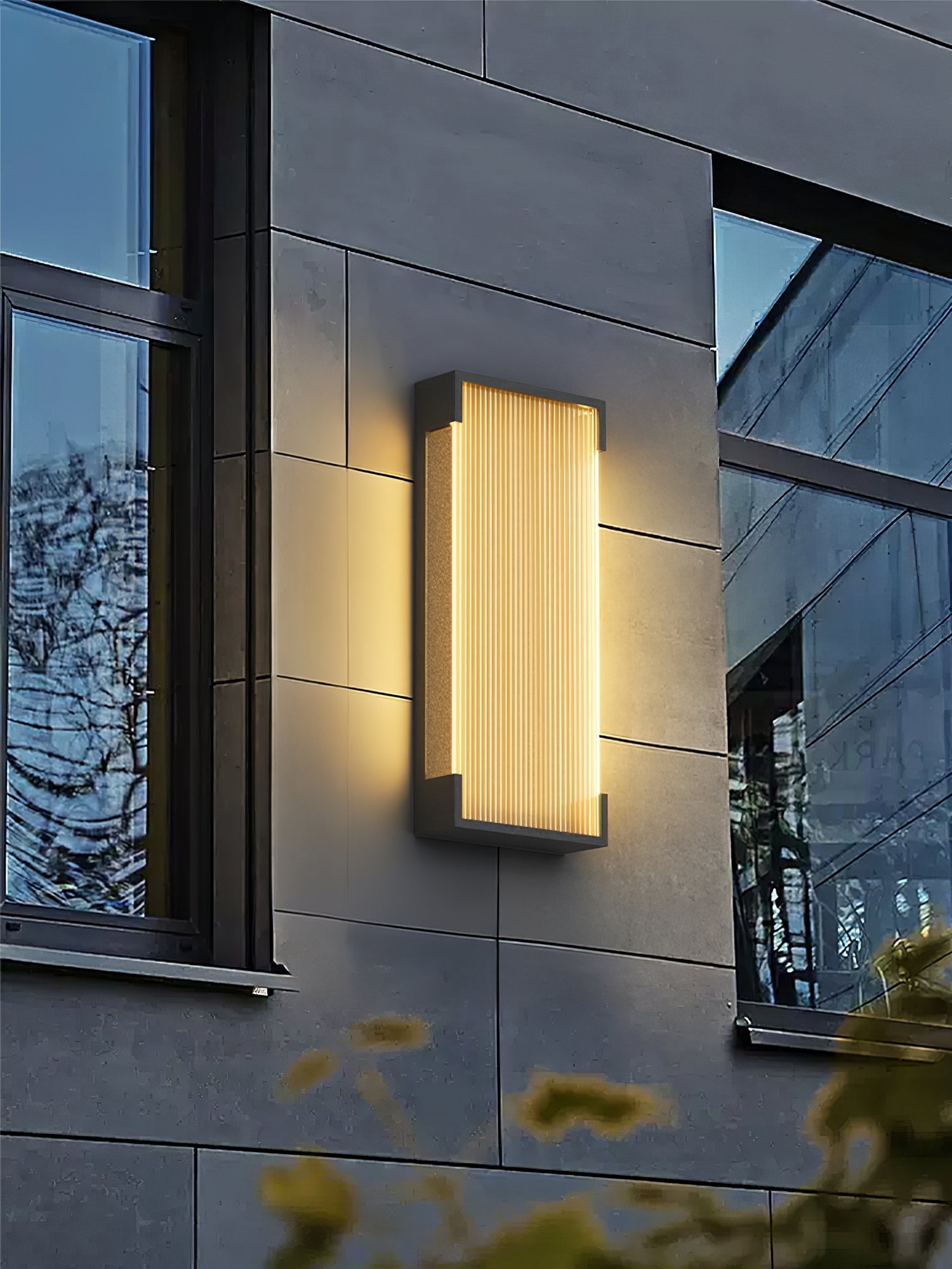 Elaerielle Unique Rectangular Solar Outdoor Wall Light