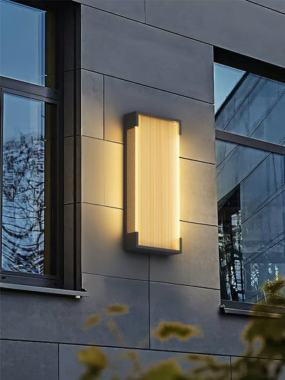 Elaerielle Unique Rectangular Solar Outdoor Wall Light