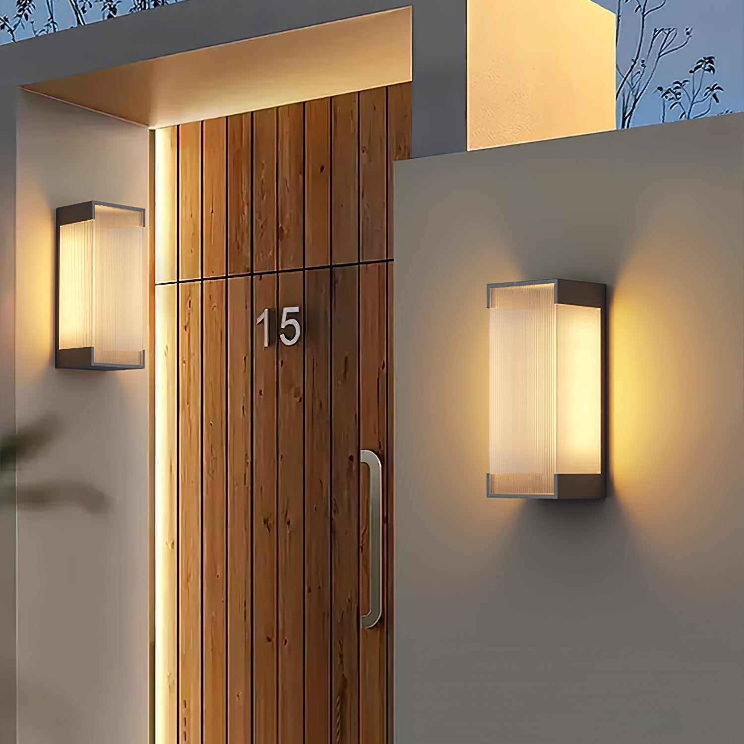 Elaerielle Unique Rectangular Solar Outdoor Wall Light