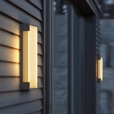 Elaerielle Unique Rectangular Solar Outdoor Wall Light