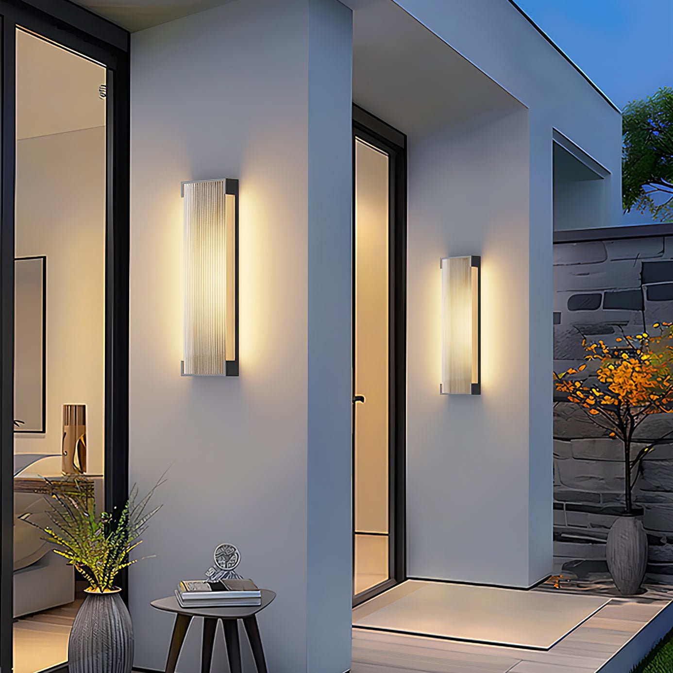 Elaerielle Unique Rectangular Solar Outdoor Wall Light