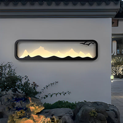 Geneva Rectangular Scenery Iron Outdoor Wall Lamp