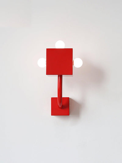 Brenna Individual Creativity Red Cube Wall Lamp
