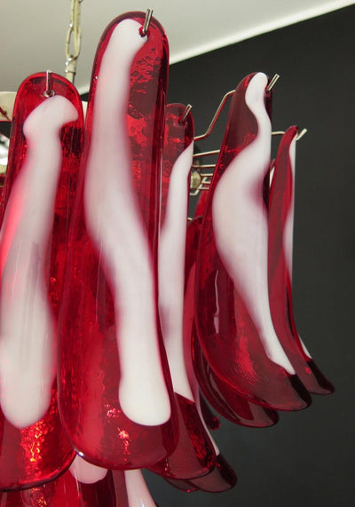 Teriaiel Chandelier Red Murano Petals