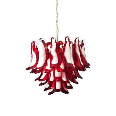 Teriaiel Chandelier Red Murano Petals