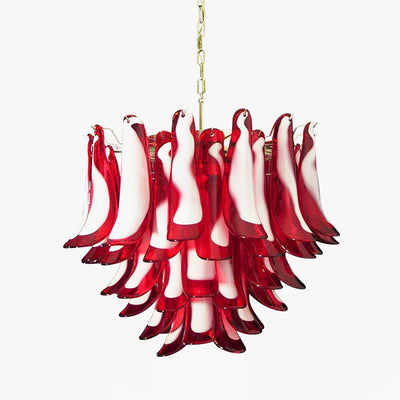 Teriaiel Chandelier Red Murano Petals