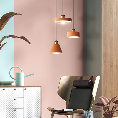Trio Industrial Resin Pendant Lamp