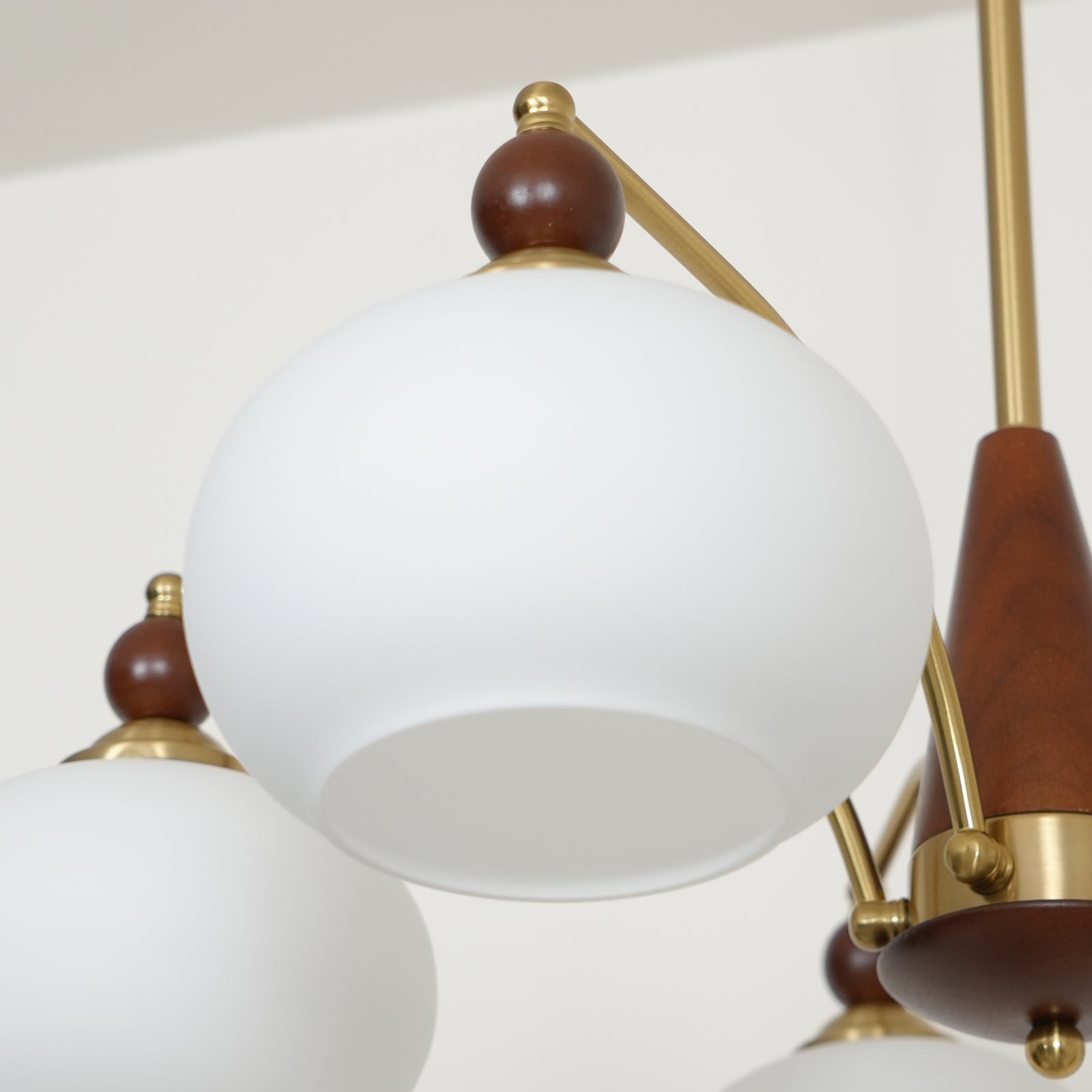 Vevely Pendant Lamp Retro Yellow Glass Brass