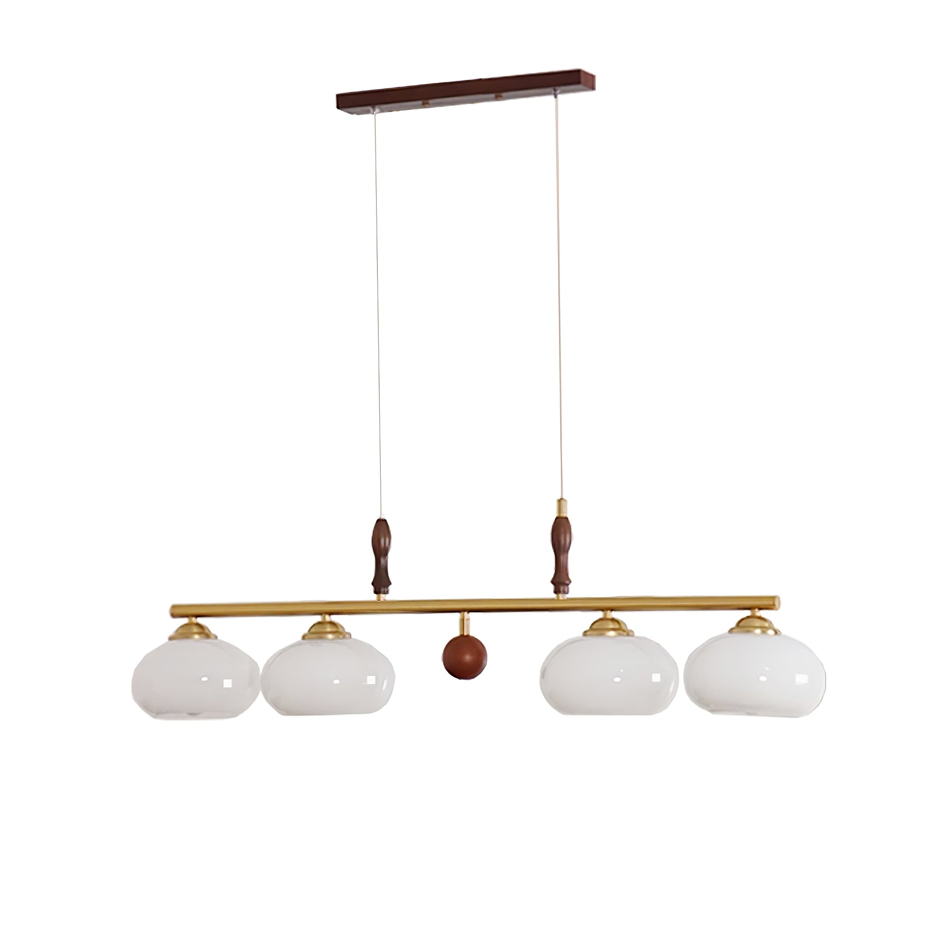 Vevely Pendant Lamp Retro Yellow Glass Brass