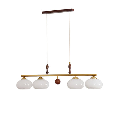 Vevely Pendant Lamp Retro Yellow Glass Brass