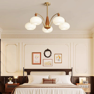 Vevely Pendant Lamp Retro Yellow Glass Brass