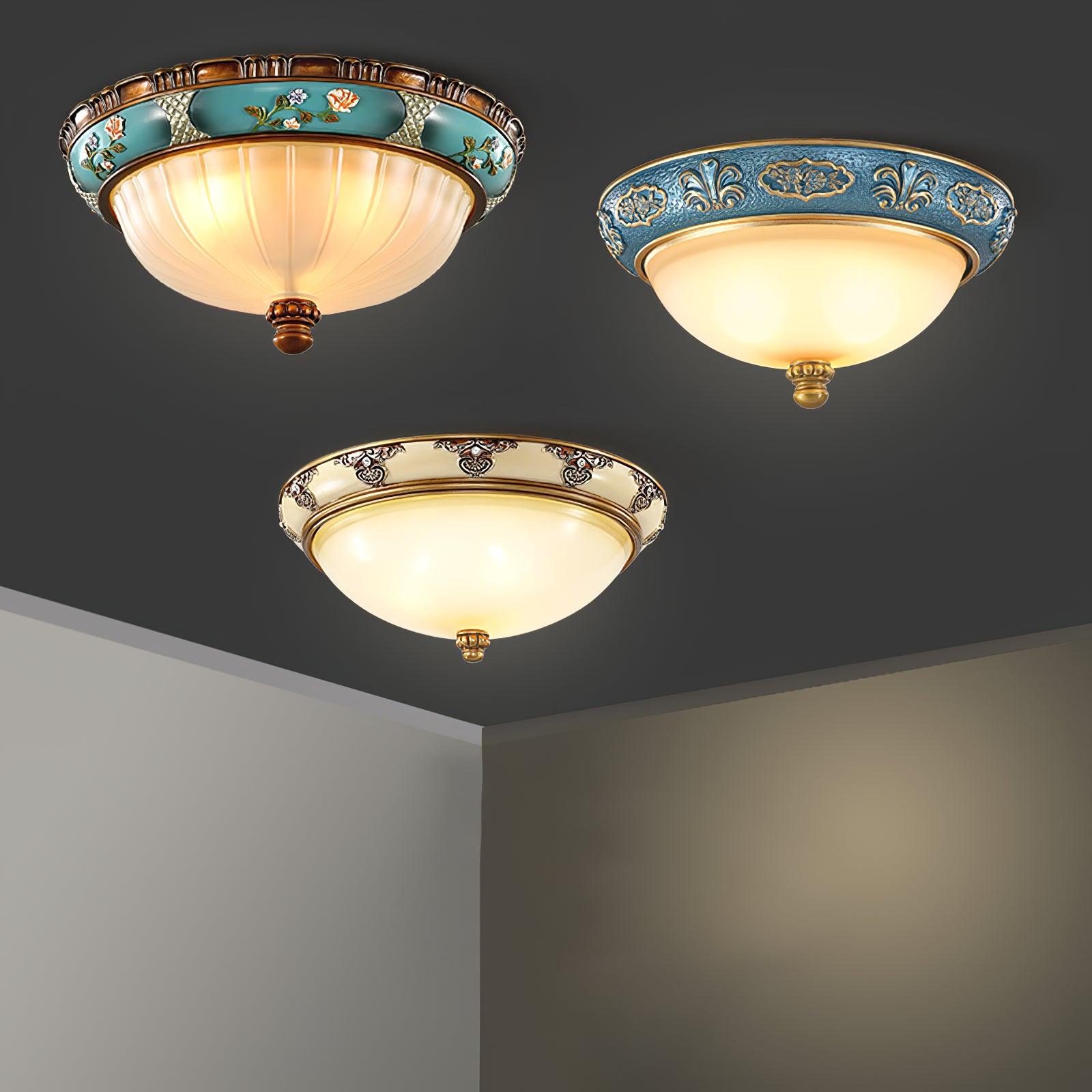 Duvall Ceiling Lamp Floral Recessed Vintage