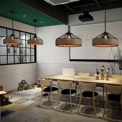 Yavmis Retro Hemp Rope Exquisite Pendant Light