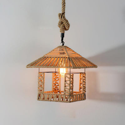 Yavmis Retro Hemp Rope Exquisite Pendant Light