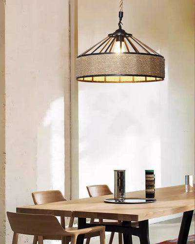 Yavmis Retro Hemp Rope Exquisite Pendant Light