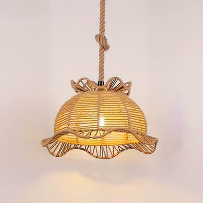 Xunell Retro Hemp Rope Interesting Pendant Light