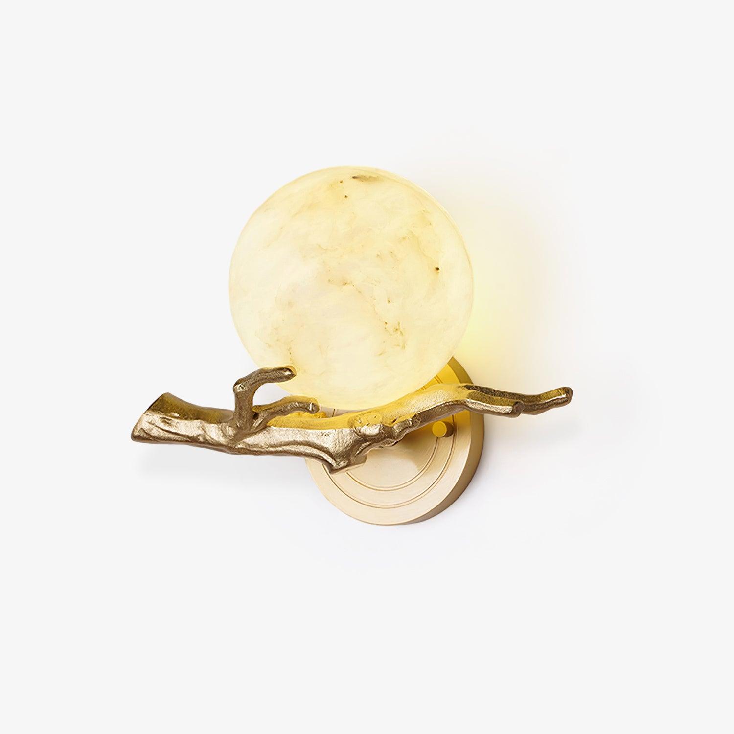 Erixa Retro Twigs Brass Marble Wall Lamp