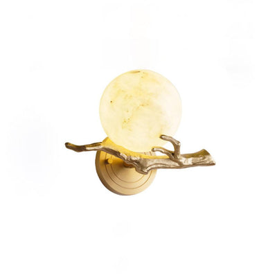 Erixa Retro Twigs Brass Marble Wall Lamp