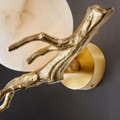 Erixa Retro Twigs Brass Marble Wall Lamp