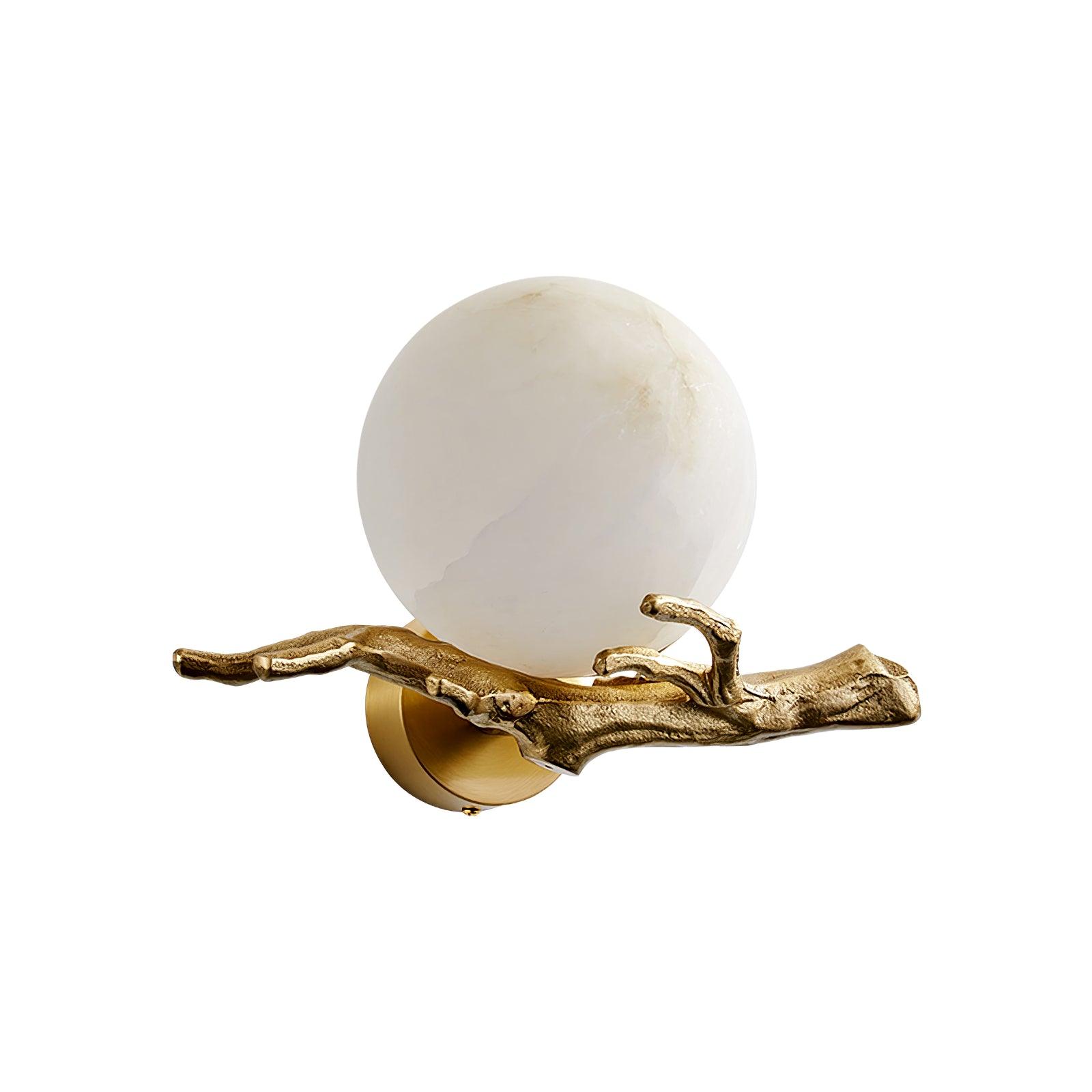 Erixa Retro Twigs Brass Marble Wall Lamp
