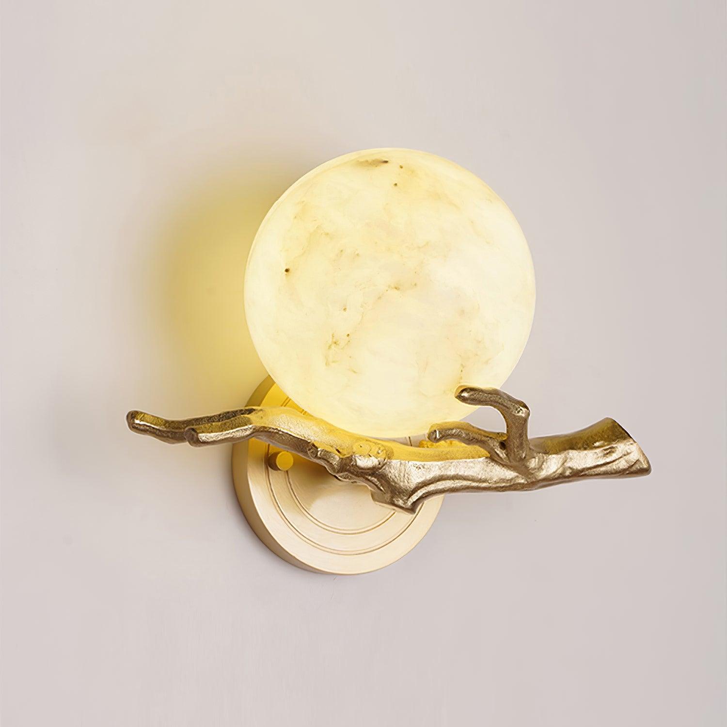 Erixa Retro Twigs Brass Marble Wall Lamp