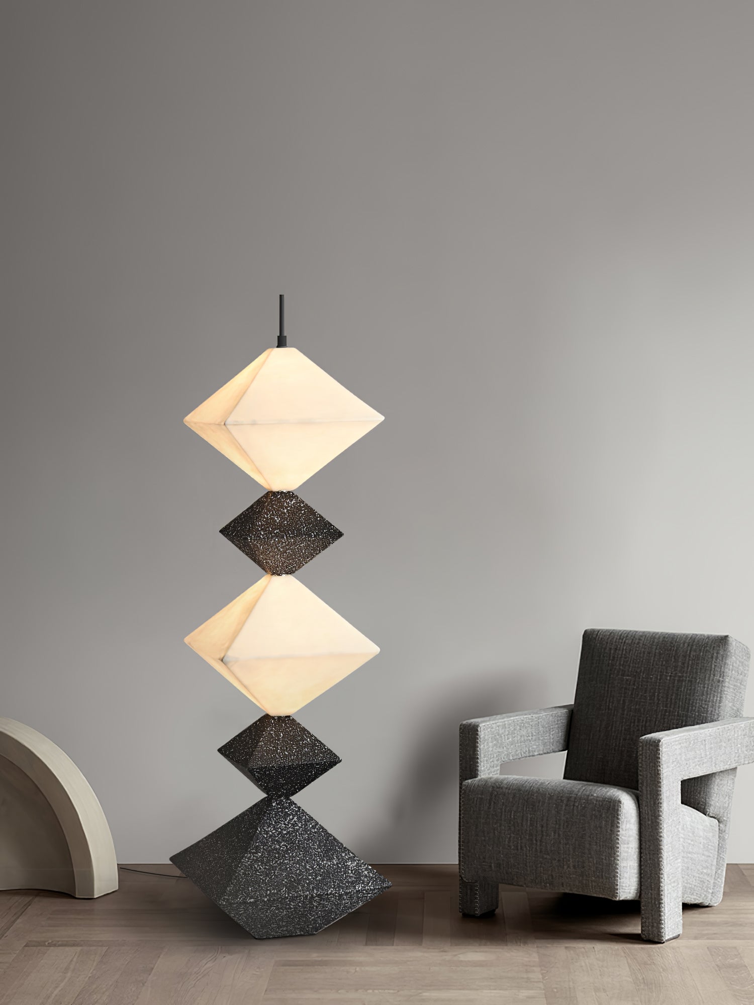 GeoGlow Rhombus Cube Floor Lamp
