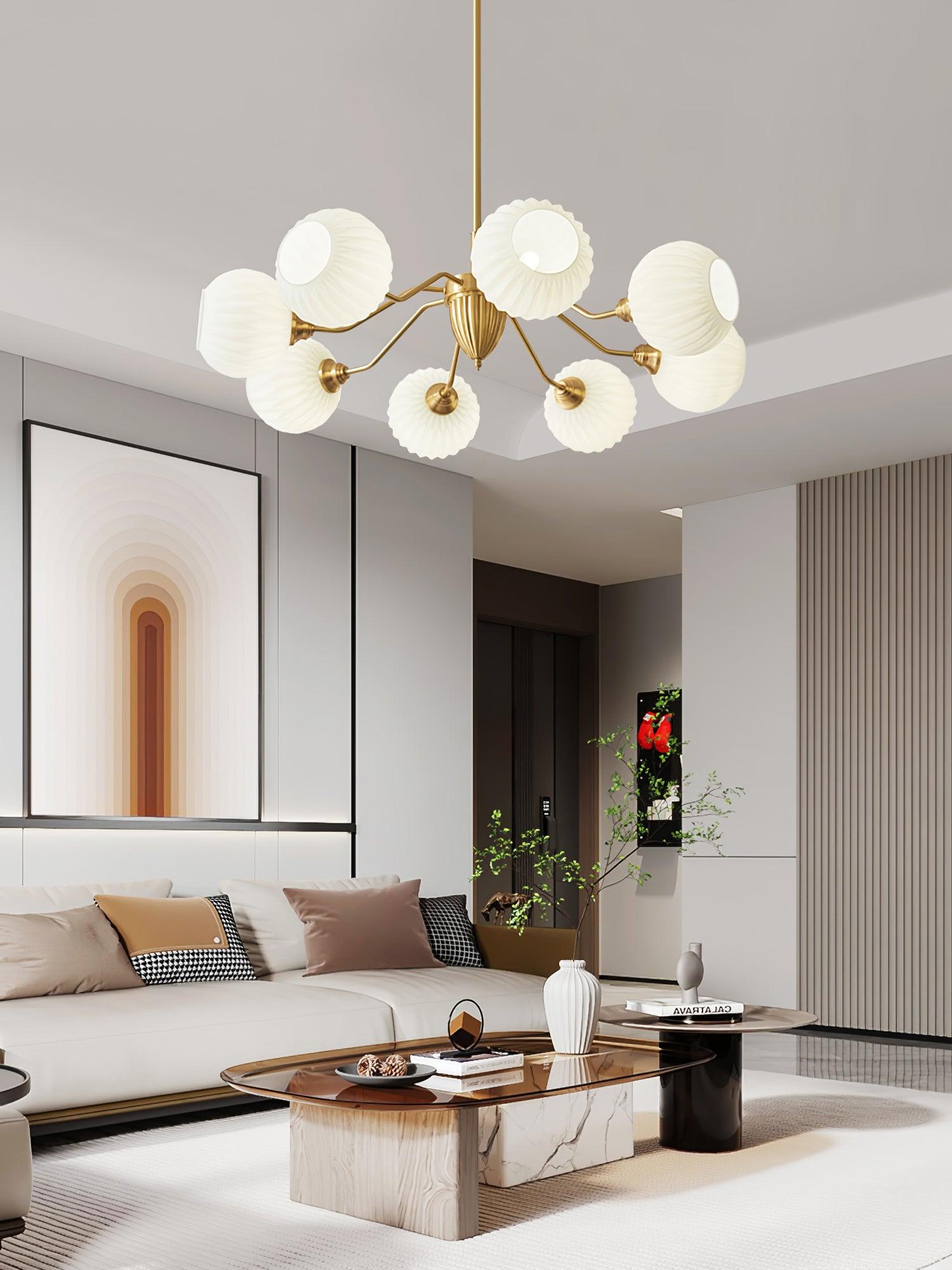 Zanora Vintage Brass Chandelier