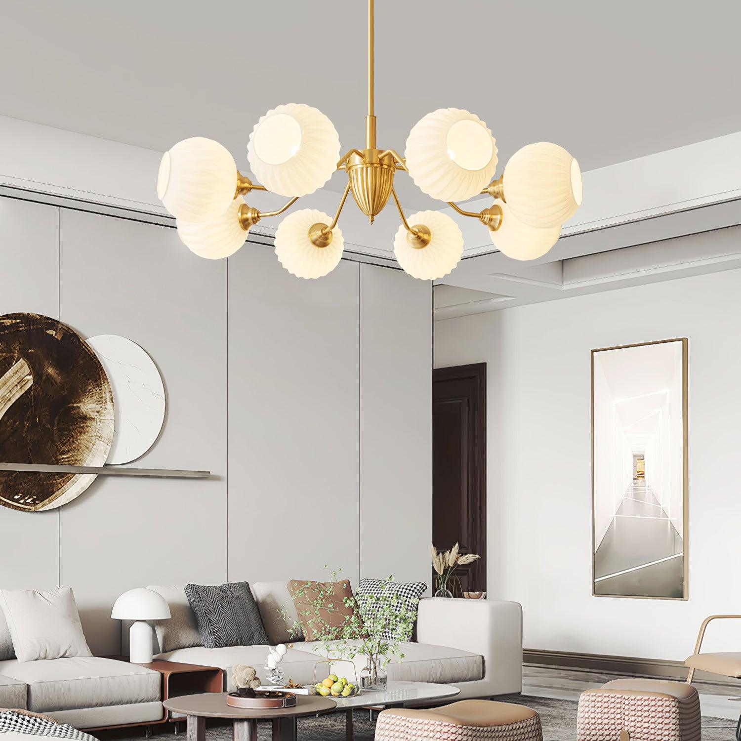 Zanora Vintage Brass Chandelier