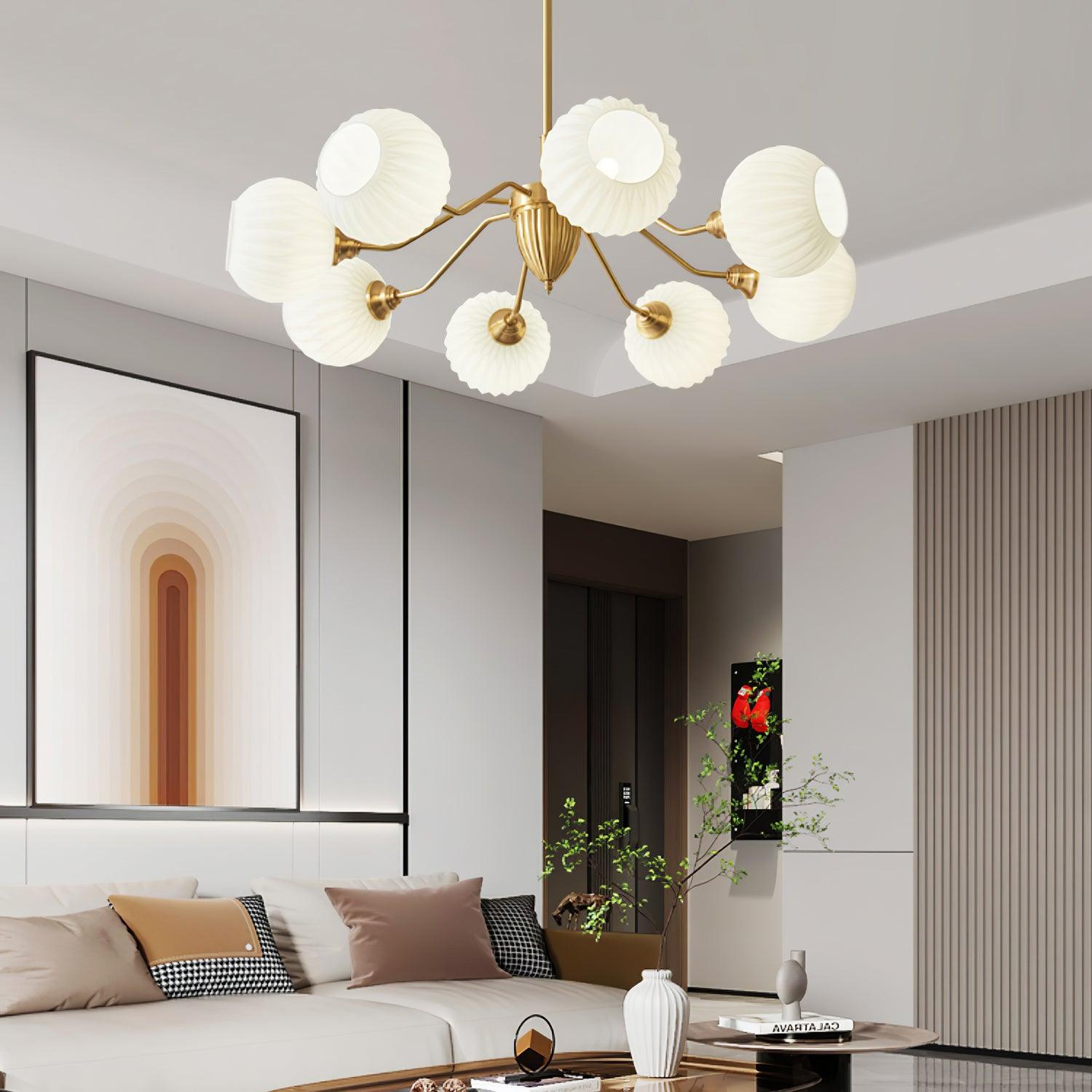 Zanora Vintage Brass Chandelier