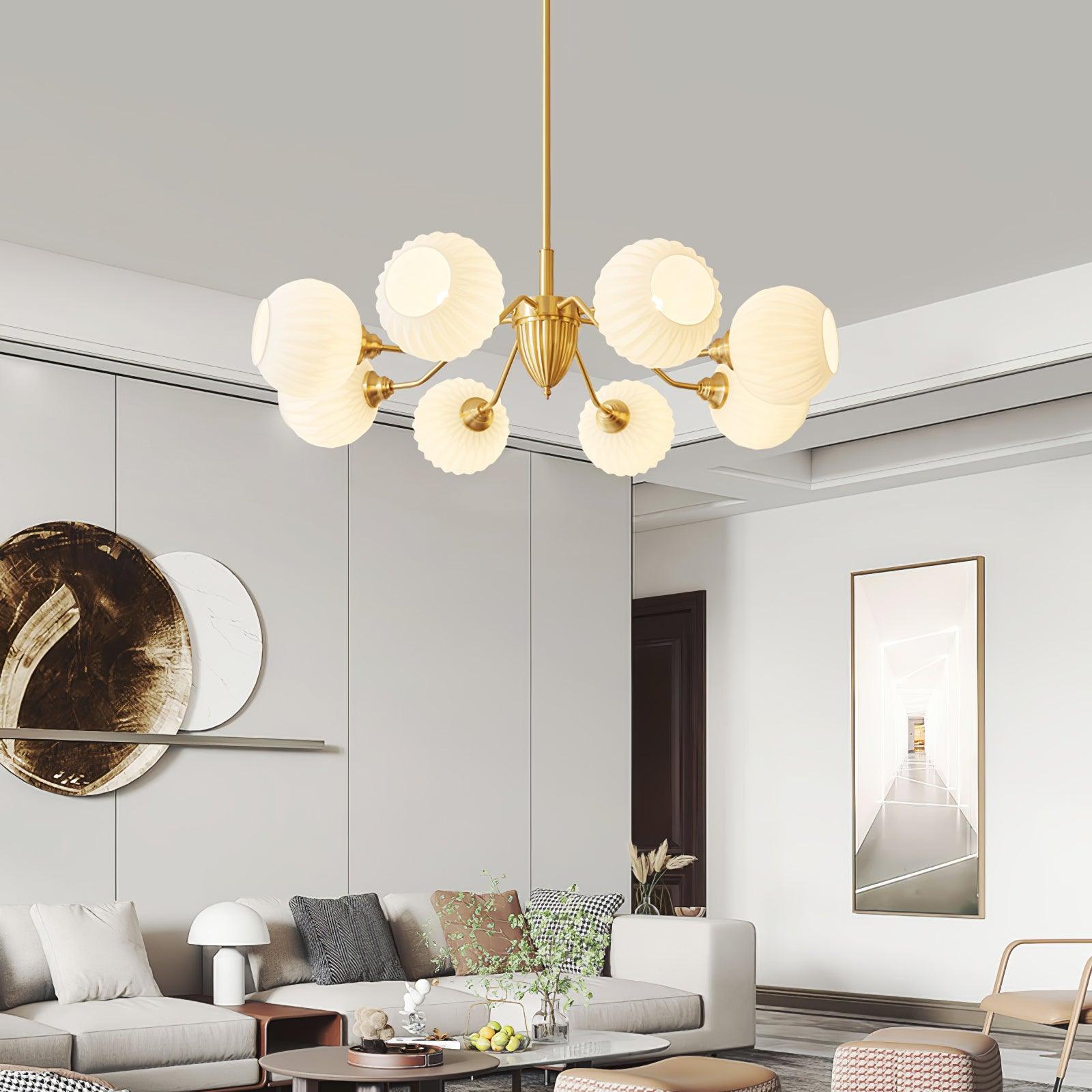 Zanora Vintage Brass Chandelier