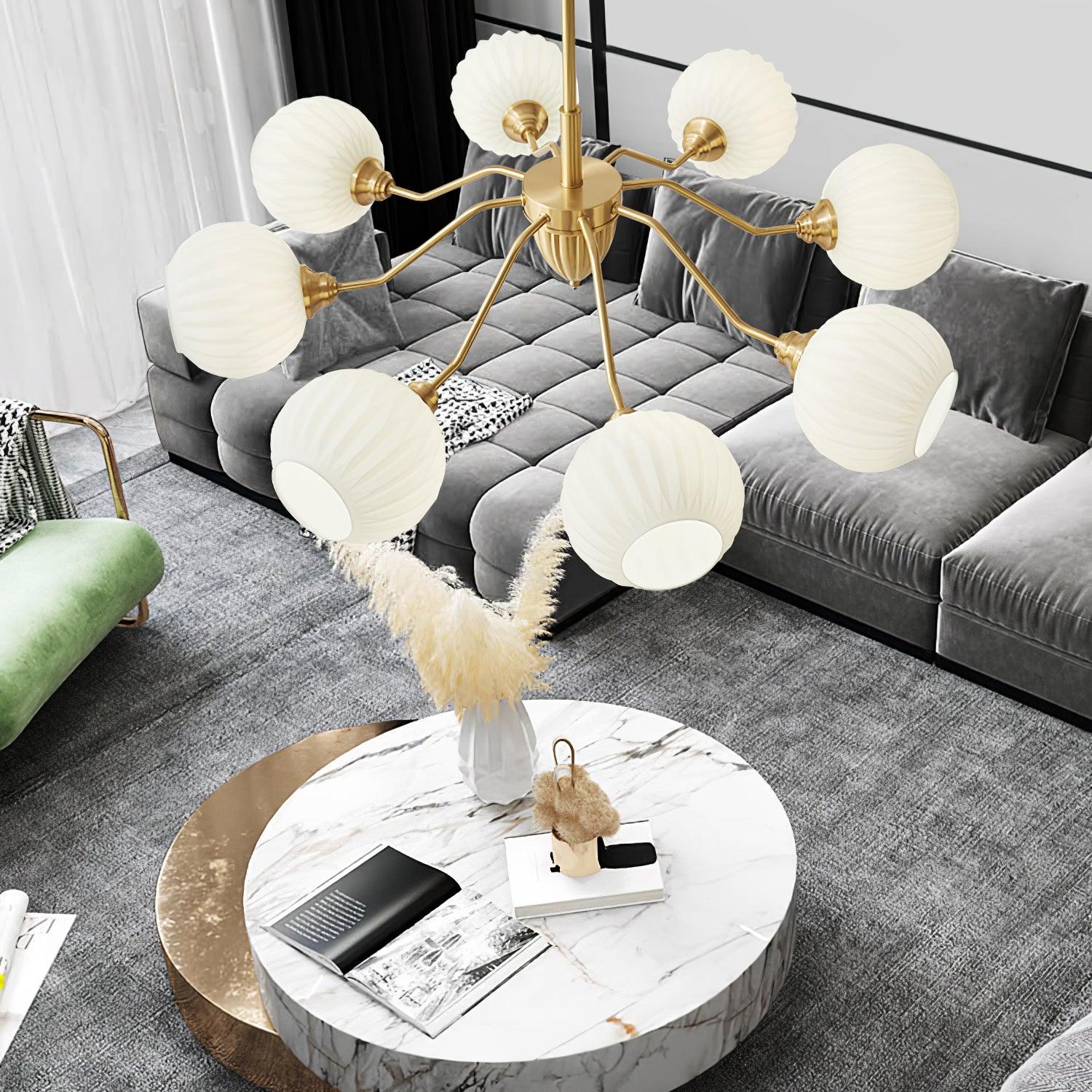 Zanora Vintage Brass Chandelier