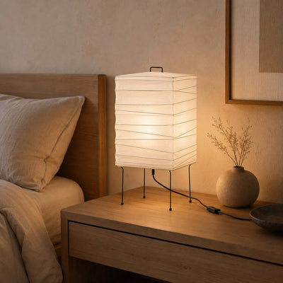 Ribbed Paper Lantern Table Lamp