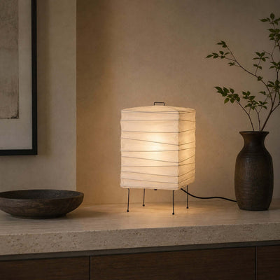 Ribbed Paper Lantern Table Lamp