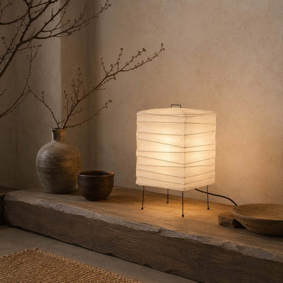 Ribbed Paper Lantern Table Lamp