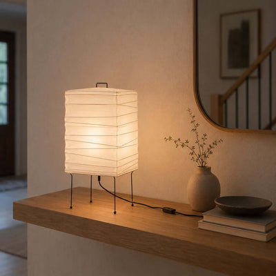 Ribbed Paper Lantern Table Lamp
